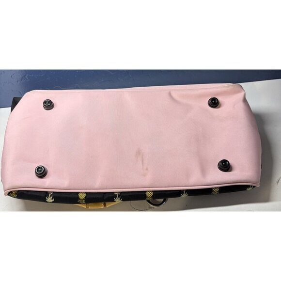 NEW YORK Dog Carrier Hand Held Embroidered Palm Trees Pineapple Bamboo Handle - Picture 13 of 13